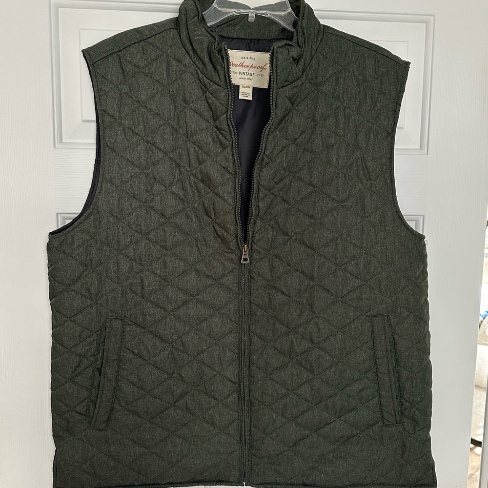 Olive Green Quilted Vest